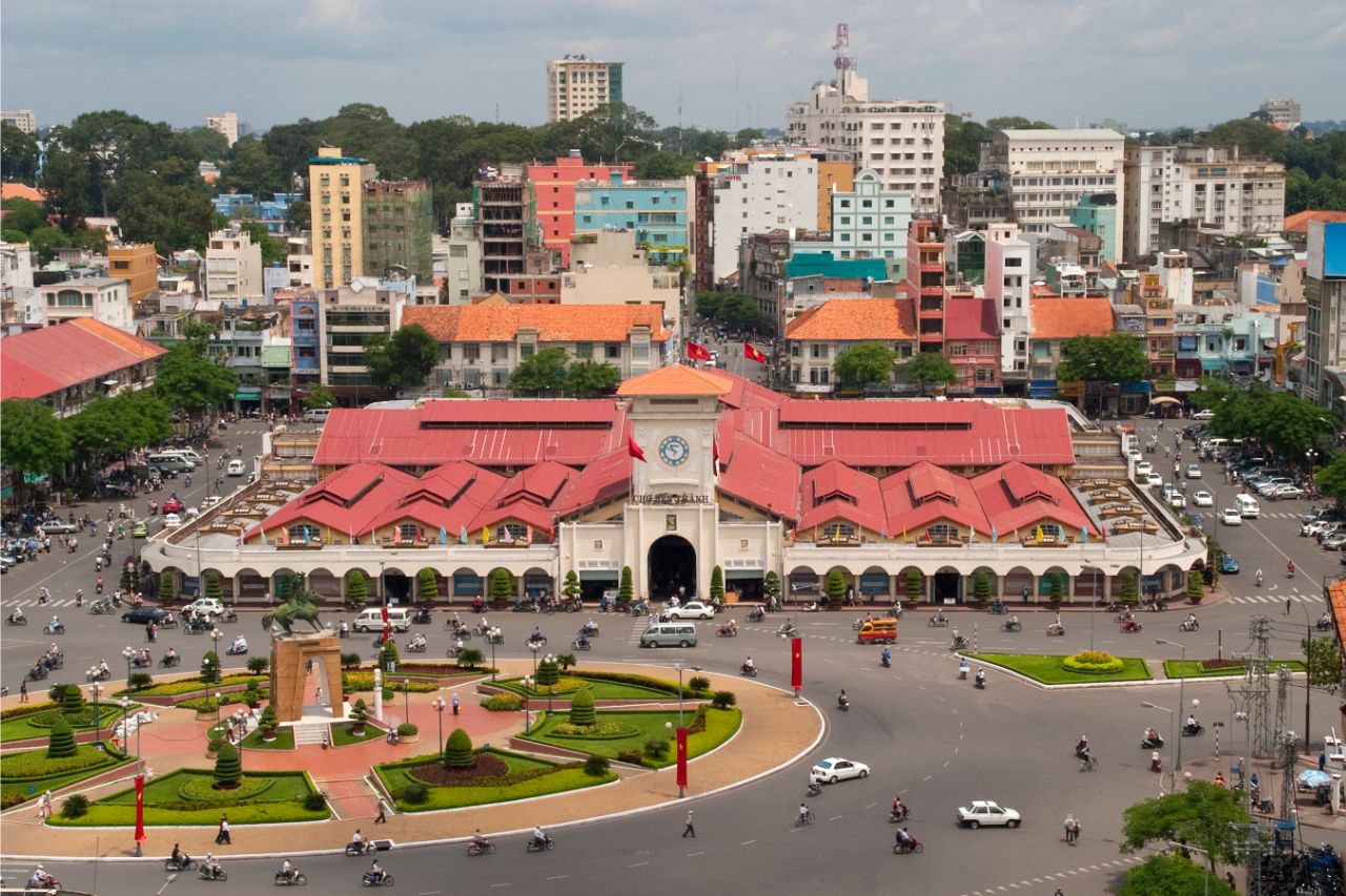 Ben Thanh Market in Ho Chi Minh City Vietnam