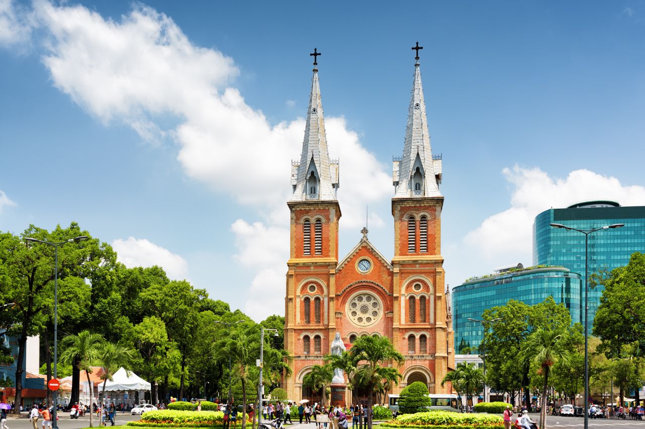 Saigon Notre Dame Cathedral in Ho Chi Minh City Vietnam