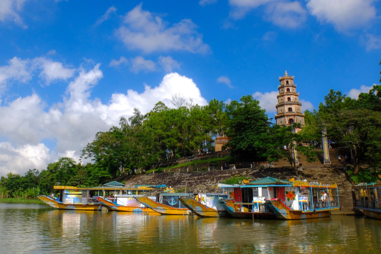 Thien Mu Pagoda in Hue City Vietnam