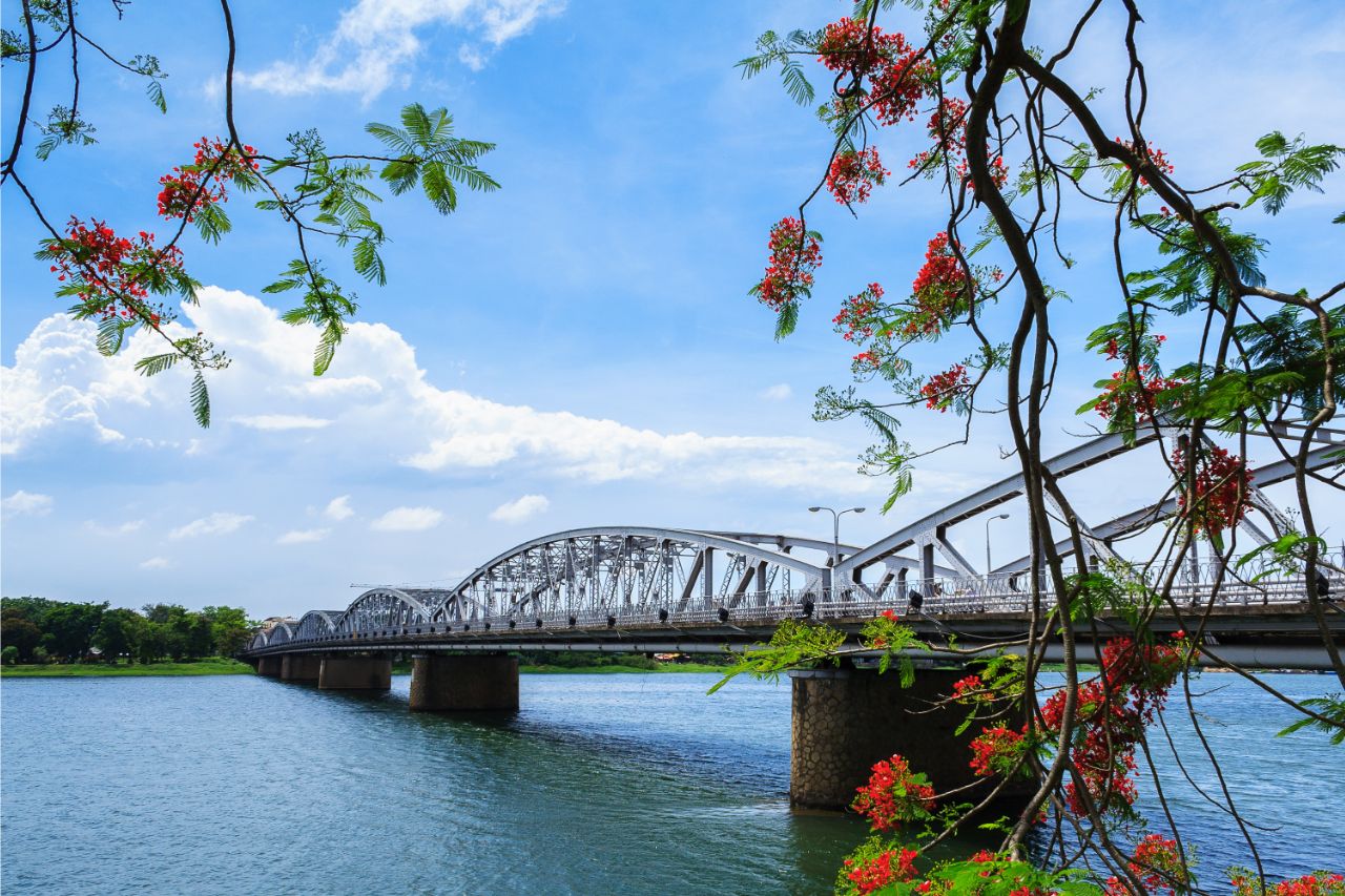 Trang Tien Bridge in Hue City Vietnam