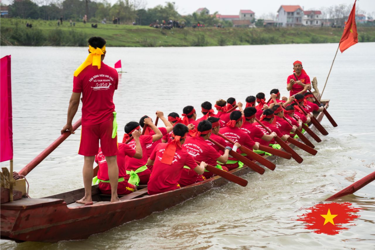 Traditional Boat Racing Spring Festival in Vietnam