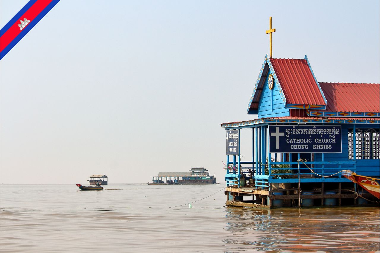 The Church on Tonle Sap Lake Cambodia