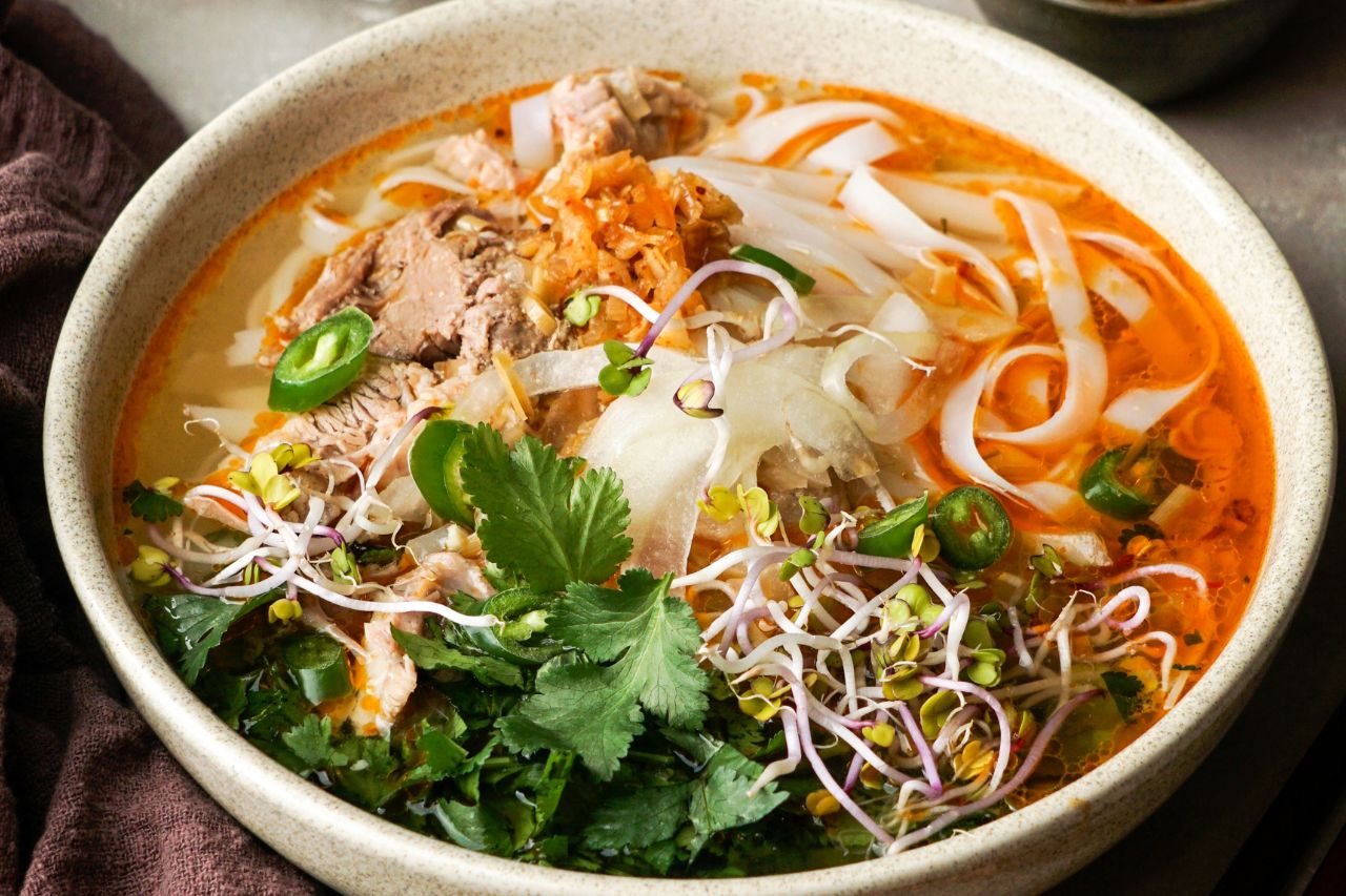 Crab noodle soup Bun Rieu Hanoi Food Vietnam