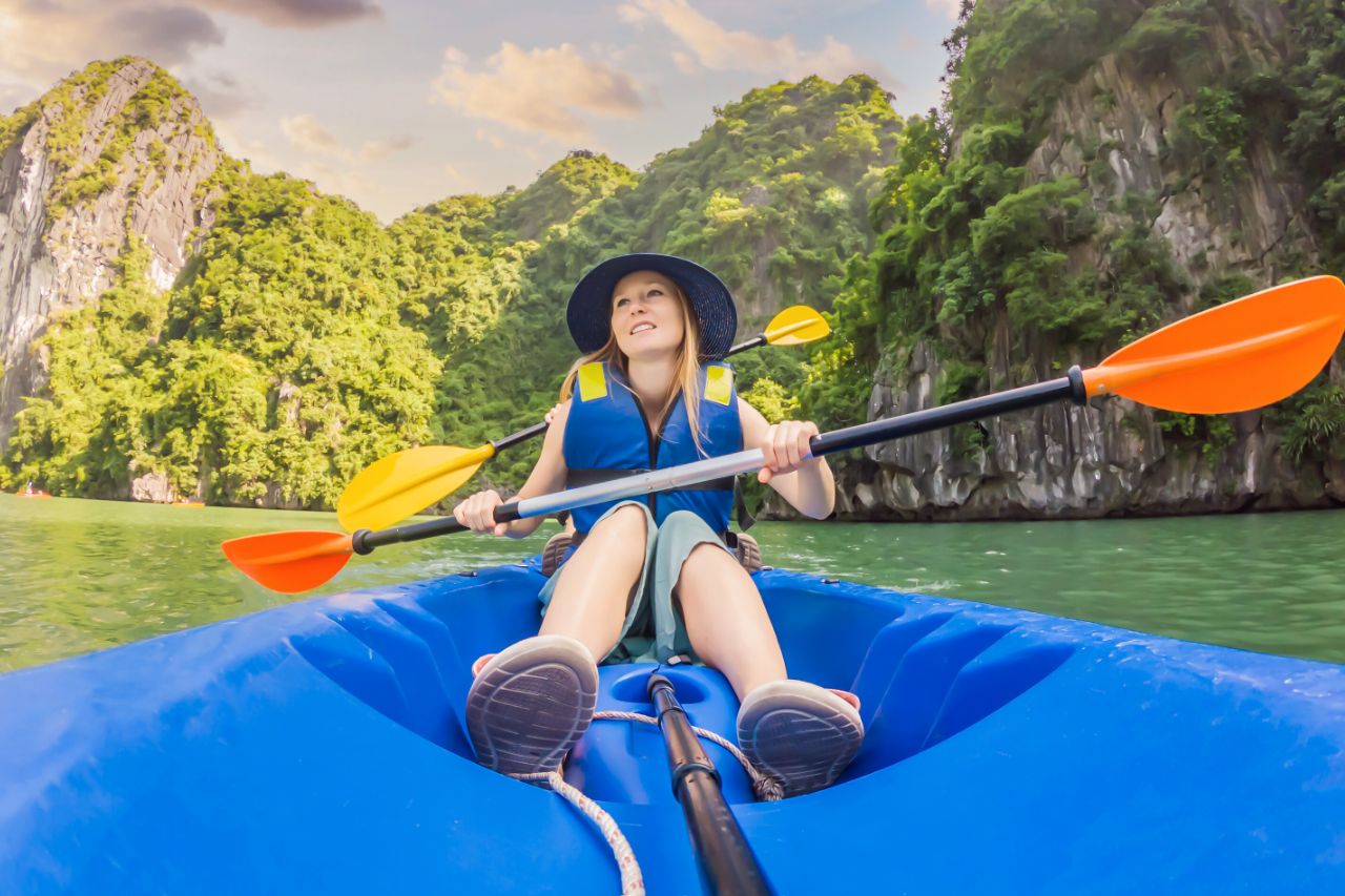 Kayaking on Halong Bay Vietnam