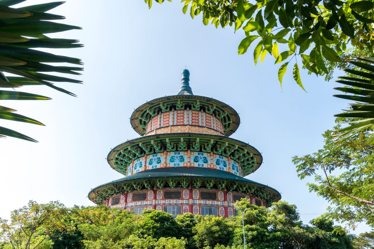 Tian Ti Pagoda at Kenjeran Surabaya Indonesia