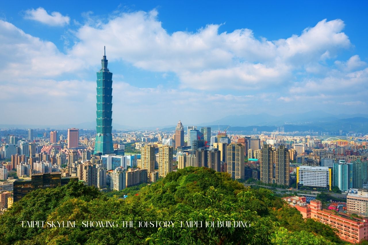 Taipei skyline, showing the 101-story Taipei 101 building