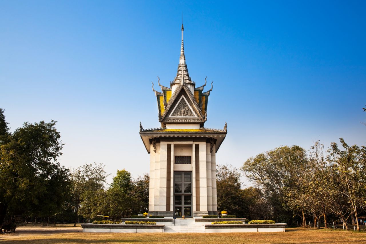 The Killing Fields of Choeung Ek are 15 km from Central Phnom Penh