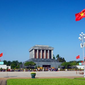 Ho Chi Minh Mausoleum and Museum in Hanoi Vietnam