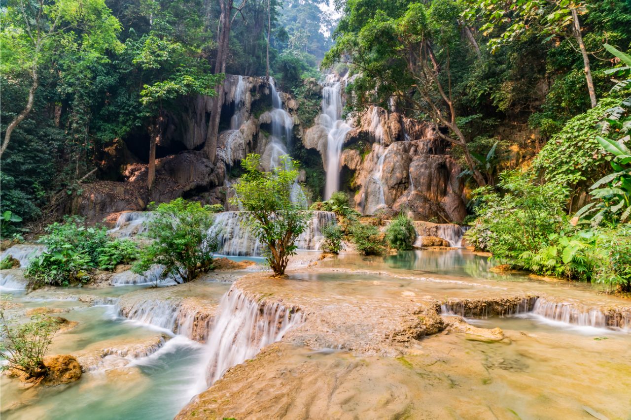 Kwang Si Waterfall in Luang Prabang Laos