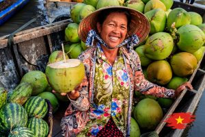 Coconut in Ben Tre Mekong Delta Vietnam
