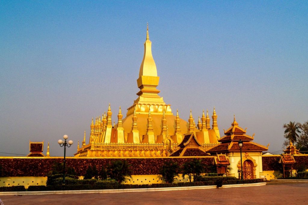 Golden Temple in Vientiane Capital Laos