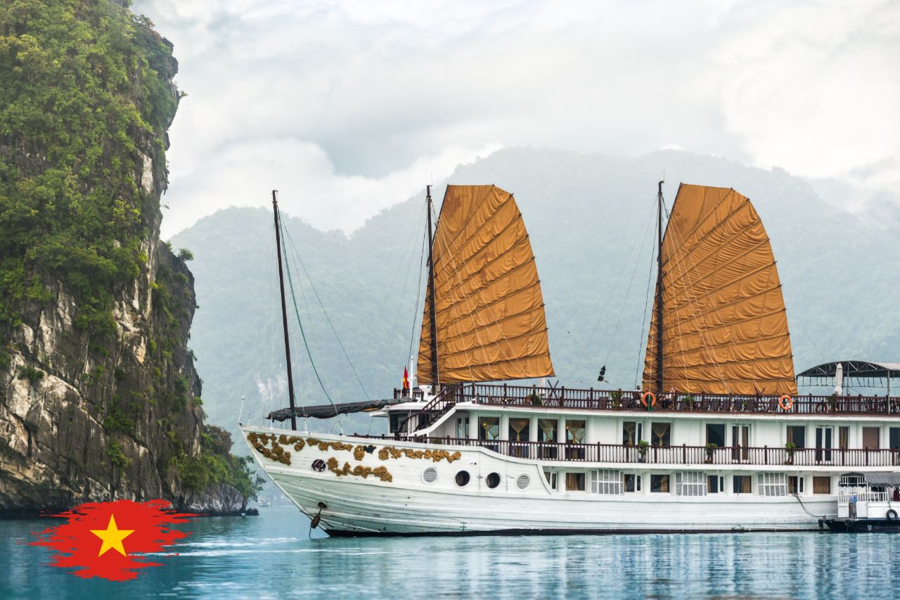 Luxury Ship for Tourists on Halong Bay Vietnam