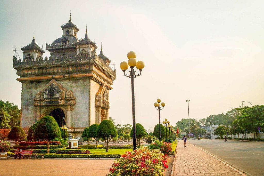 Victoria Gate in Vientiane Capital Laos