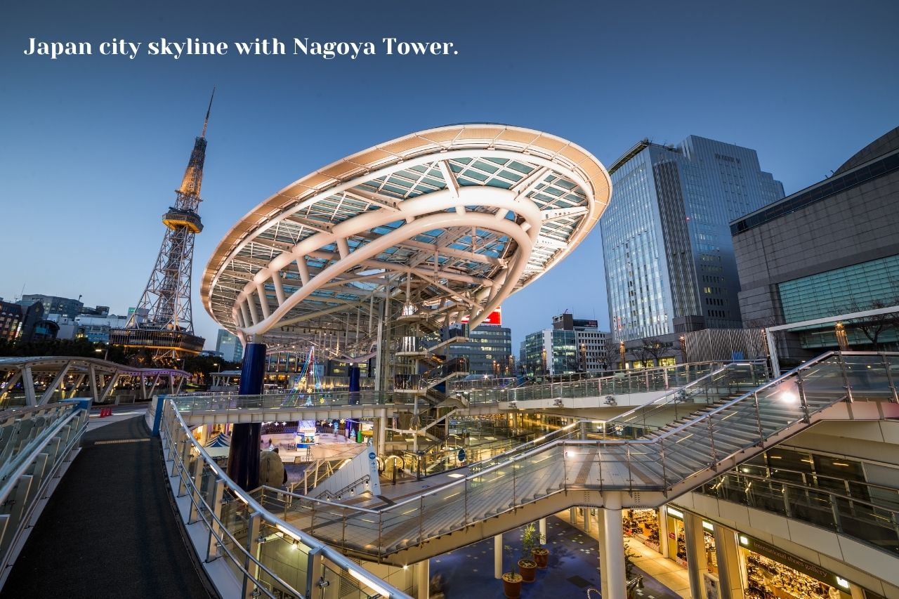 JAPAN Japan city skyline with Nagoya Tower.