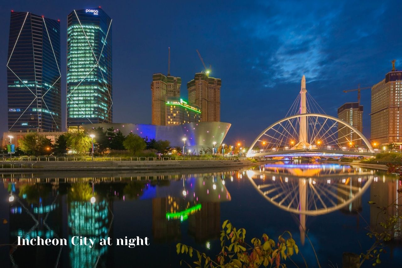 Incheon City at night
