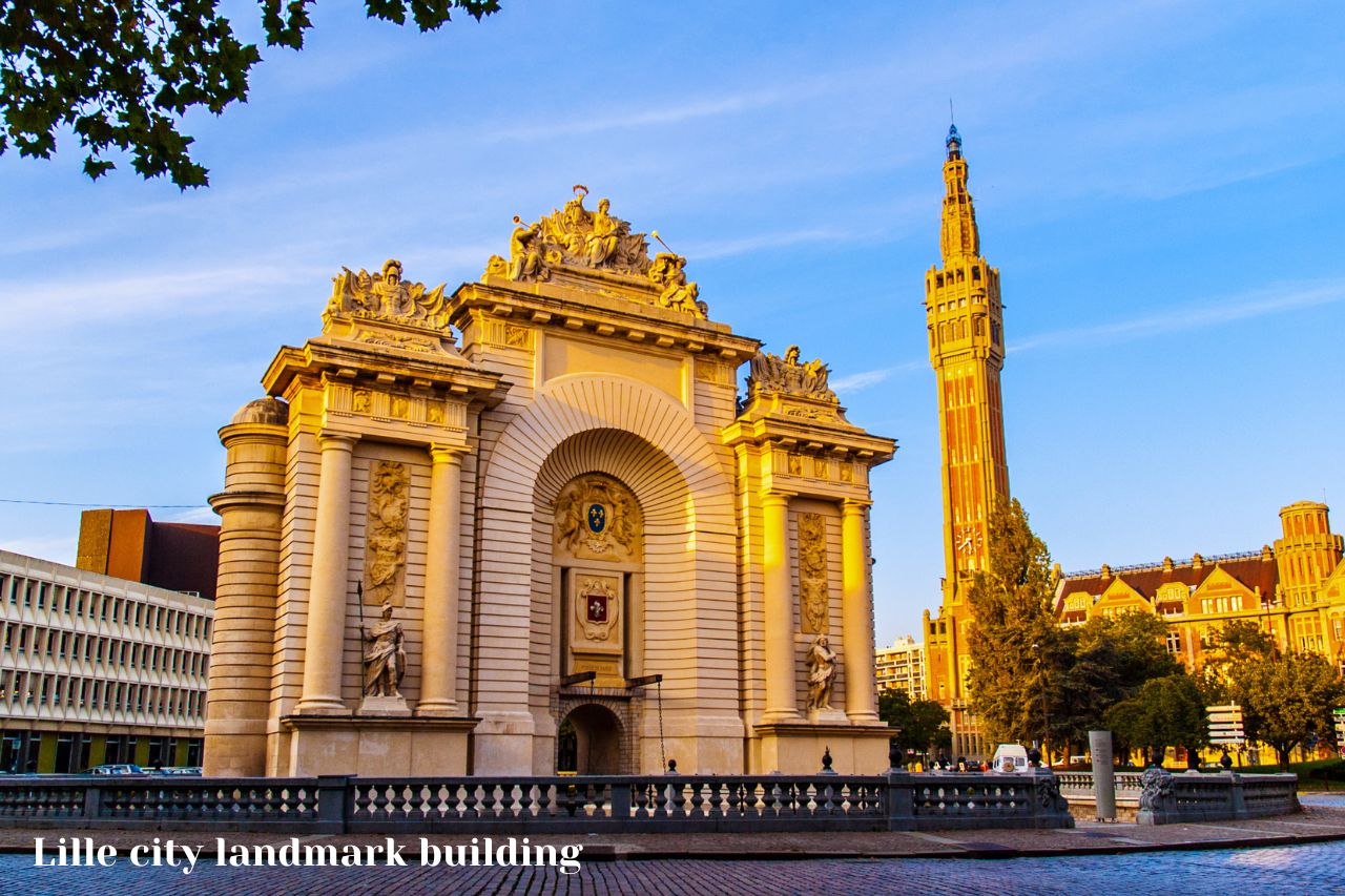 Lille city landmark building FRANCE