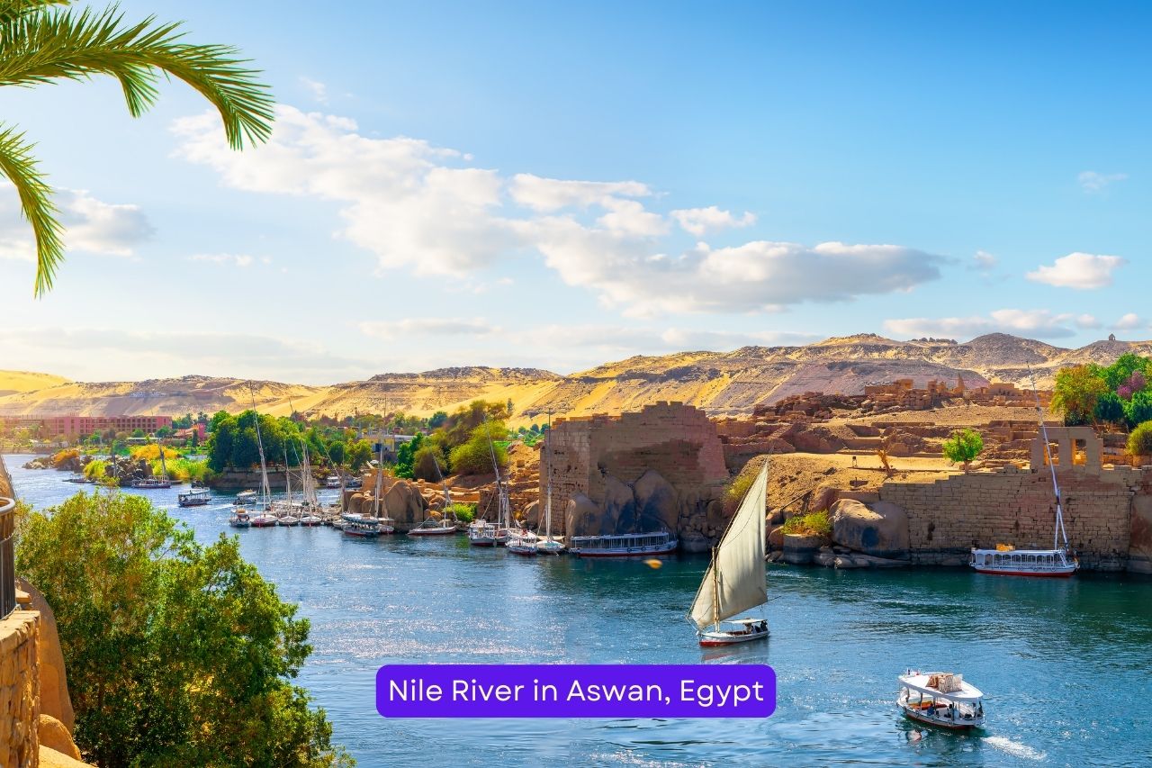 Nile River in Aswan, Egypt