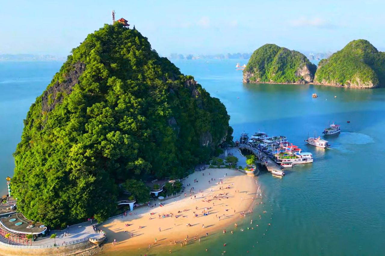 Titov Island in Halong Bay